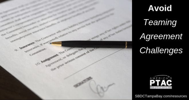 Tips to Avoid Teaming Agreement Challenges